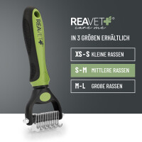 REAVET Unterwollbürste S-M: Sanfte Pflege für Hund