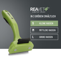 REAVET Unterwollkamm S mit Selbstreinigung für Hunde un