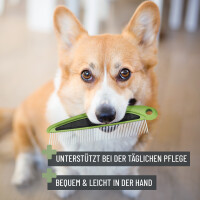 Fellkamm 2in1 für Hunde & Katzen - Für langes und mittellanges Fell