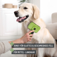 REAVET Fellpflegebürste mit Reinigungsknopf für Hunde & Katzen 6