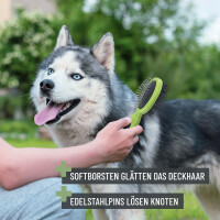 REAVET Bürste 2in1 für Hunde & Katzen - Schonende Fellpflege