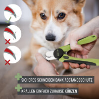 REAVET Krallenschere S-XL mit Safe Cut & Krallenfeile - Für Hunde & Katzen