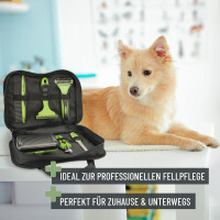 REAVET Fellpflege Profi-Set für Hunde & Katzen - 6-teilig & mobil