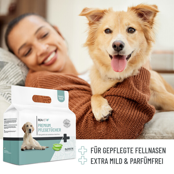 Premium Pflegetcher fr Hunde & Katzen mit Aloe Vera, 120 Stck - Pr