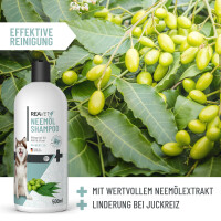 ReaVET Neemöl Hundeshampoo 500ml - Vitalisierende Fellpflege