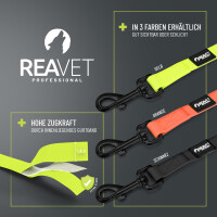 REAVET Schleppleine 5m Neon Gelb - Kontrollierter Freilauf für Hunde