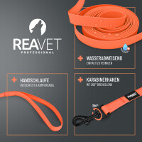 REAVET Schleppleine 5 Meter Neon Orange - Robust & Komfo