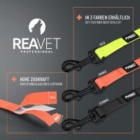 REAVET Schleppleine 5 Meter Neon Orange - Robust & Komfo