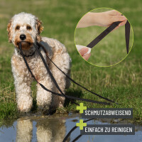 REAVET Schleppleine 5m Schwarz - Kontrollierter Freilauf & Hohe Zugkraft