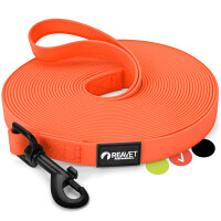 Schleppleine 10 Meter Neon-Orange – Leuchtende Hundeleine für Training 1