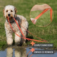 Schleppleine 10 Meter Neon-Orange – Leuchtende Hundeleine für Training 5