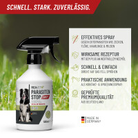 Parasiten Stop AKUT Spray 500ml - Effektiver Schutz für Hunde
