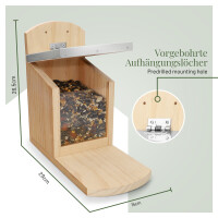 Eichhörnchen-Futterhaus XL mit Metalldach 5