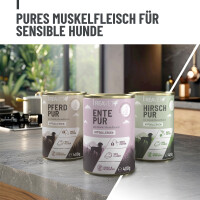 ReaVET Hundenassfutter Ente Pur 6 x 400g - Getreidefrei & Hypoallergen 6