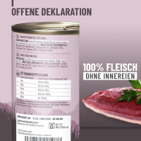 ReaVET Hundenassfutter Ente Pur 6 x 800g - Getreidefrei & Hypoallergen