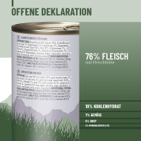 Hundenassfutter - Ziege mit Hirse an Kichererbsen & Pflaume | 6 x 400g