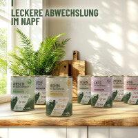 Hundenassfutter - Pferd mit Süßkartoffeln an Pastinaken & Brombeeren | 12 x 400g