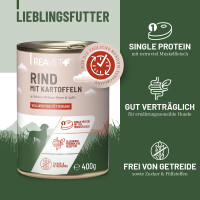 Second Hundenassfutter - Rind mit Kartoffeln an