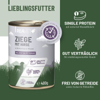 Second Hundenassfutter - Ziege mit Hirse an