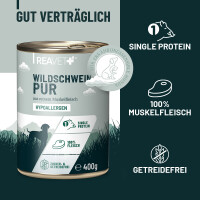 ReaVet Hundenassfutter - Wildschwein Pur | 6 x 400g 2