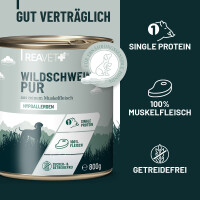 ReaVet Hundenassfutter - Wildschwein Pur | 6 x 800g 2