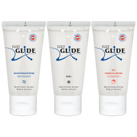 Just Glide Vorteilspack – 3 vegane Gleitgele im Gro&sz