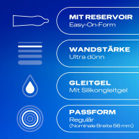 Durex Hautnah Kondome – ultradünn, Easy-on-Form (
