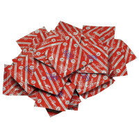 London Rot Kondome mit Erdbeer-Aroma – feucht beschich