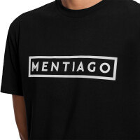 Herren T-Shirt mit gummiertem Logo-Print Schwarz 4