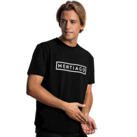 Herren T-Shirt mit gummiertem Logo-Print Schwarz 5