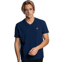 Herren T-Shirt mit V-Ausschnitt Navyblau gallery