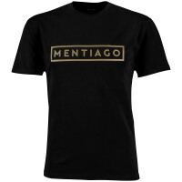 Herren T-Shirt mit gummiertem Print Schwarz 4