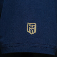 Herren T-Shirt mit gummiertem Print Navyblau 5