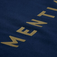 Herren T-Shirt mit MENTIAGO Logo gummiert Navyblau 3