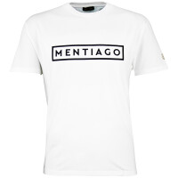 Herren T-Shirt mit beflocktem Logo-Print Weiß 3